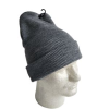 Long Beanie - charcoal