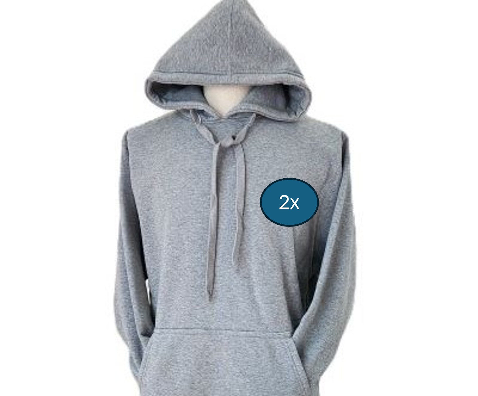 Pullover Hoodie: single/grey