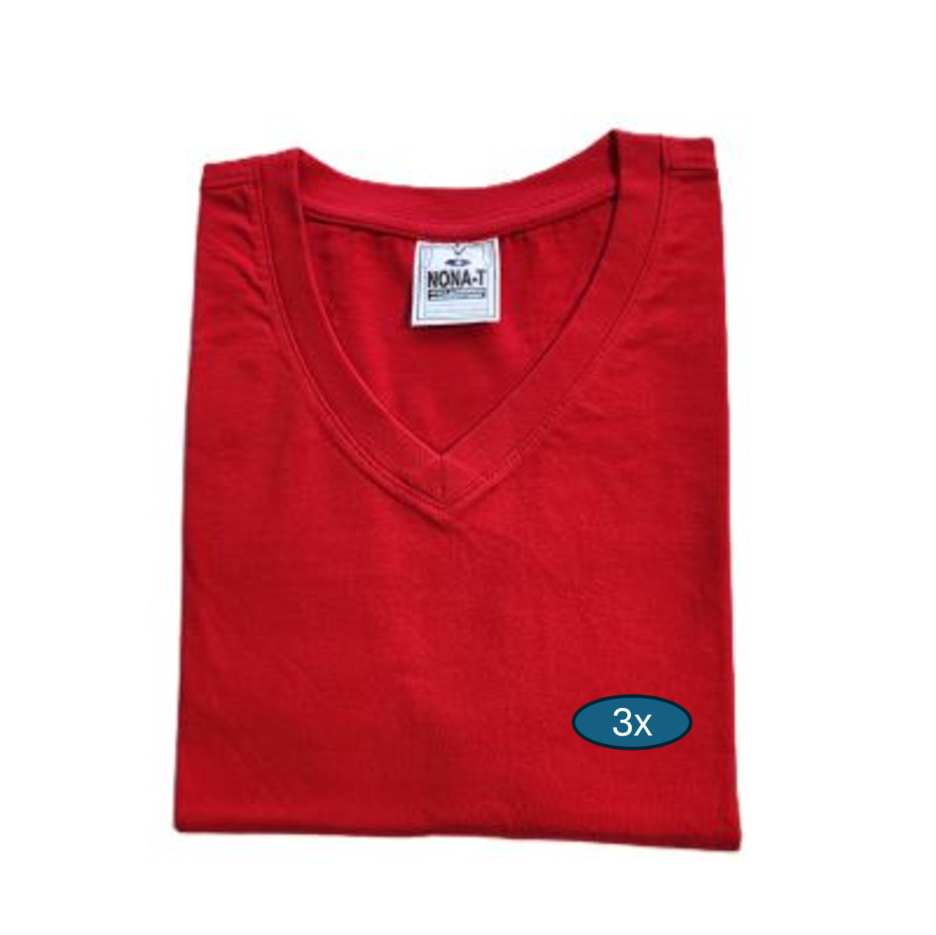 3x V-Tshirts - red/ 6pcs