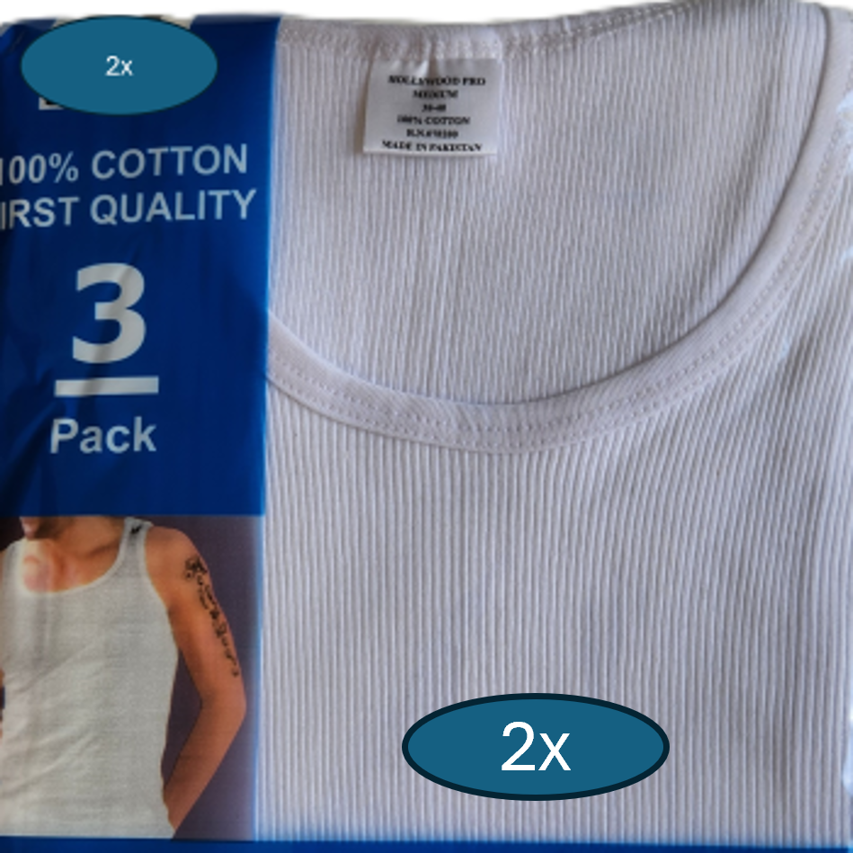 Men Tan Top - 12pcs / white