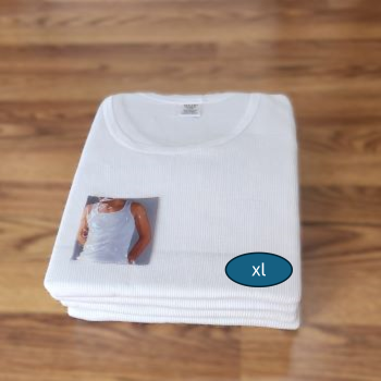 Men Tan Top - white/12pcs