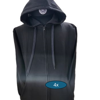 4x1 Men Zip Hoodie - black