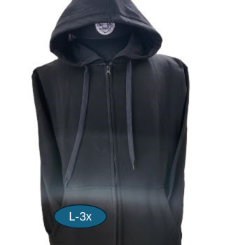 L-3x1 Men Zip Hoodie - black