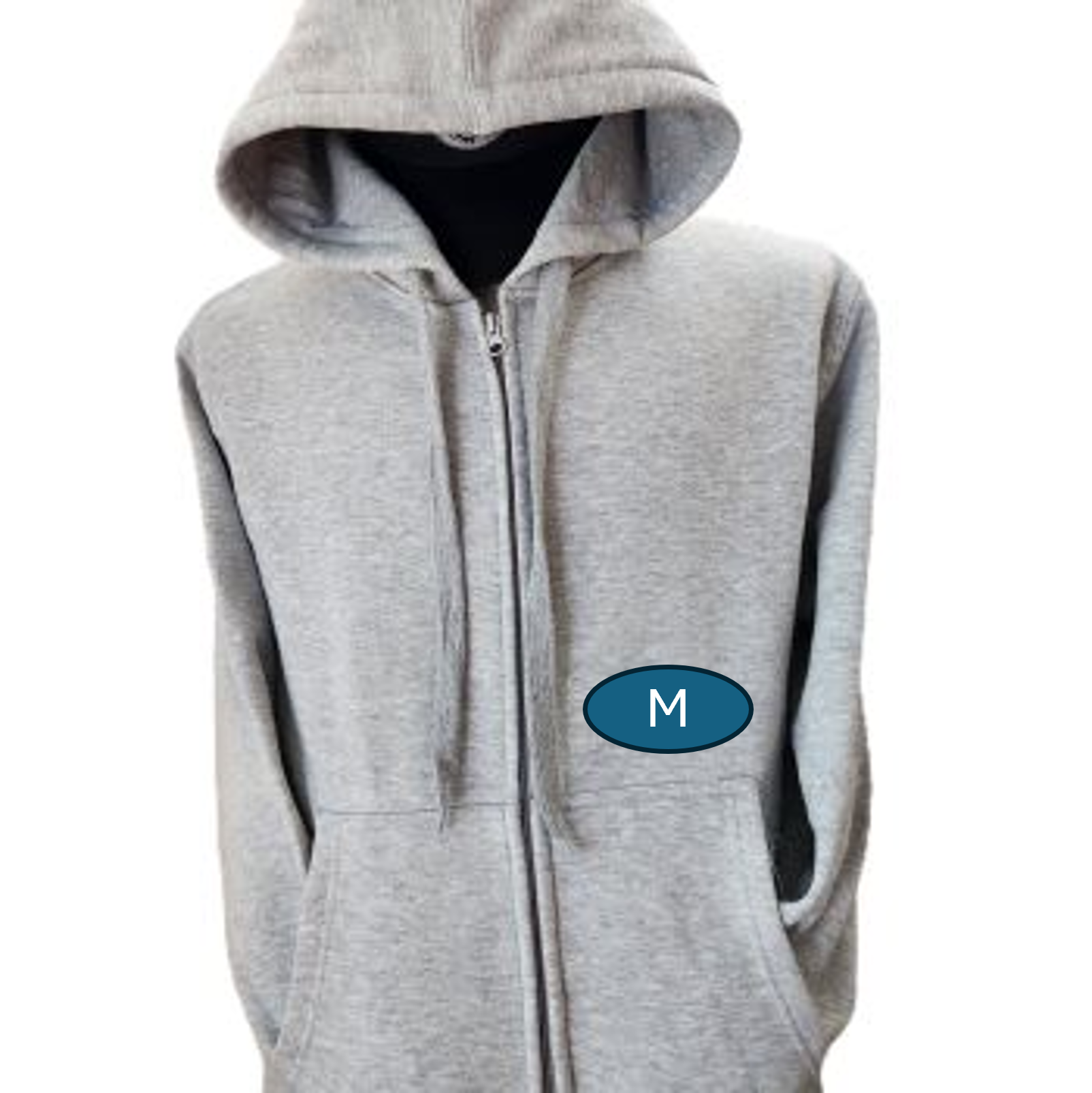 Men Zip Hoodie - black