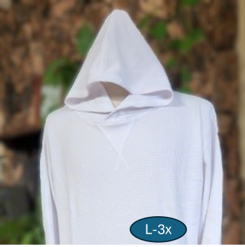 Thermal Hoodie - white