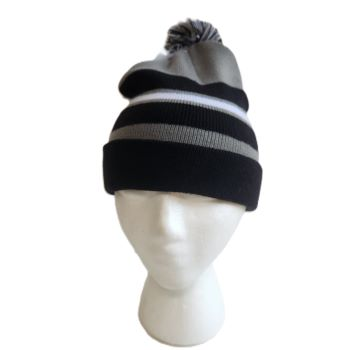 Knit Pom Beanie: strip