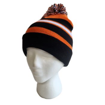 Knit Pom Beanie: strip