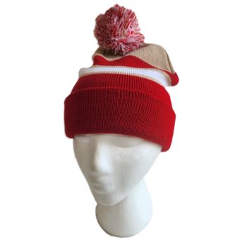 Knit Pom Beanie: strip