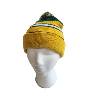 Knit Pom Beanie: strip
