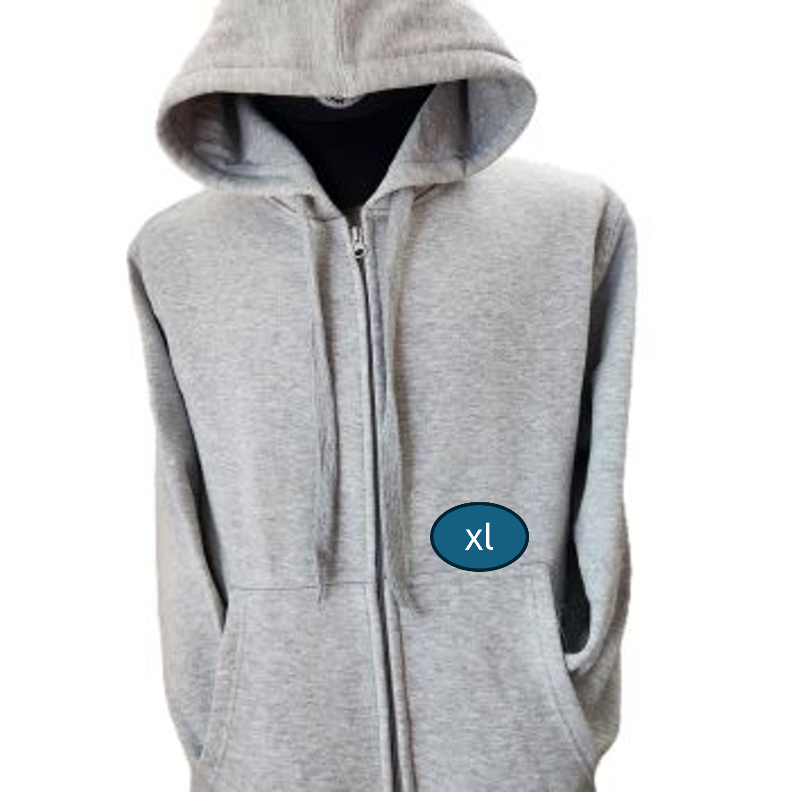 Men Zip Hoodie - black