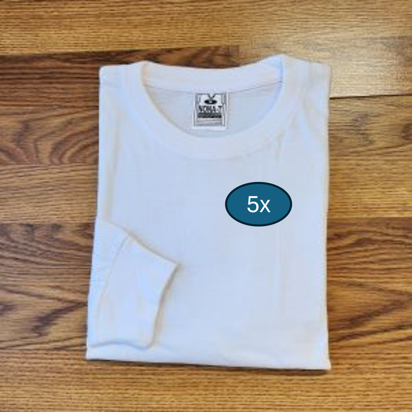 5x Long T Shirts - white